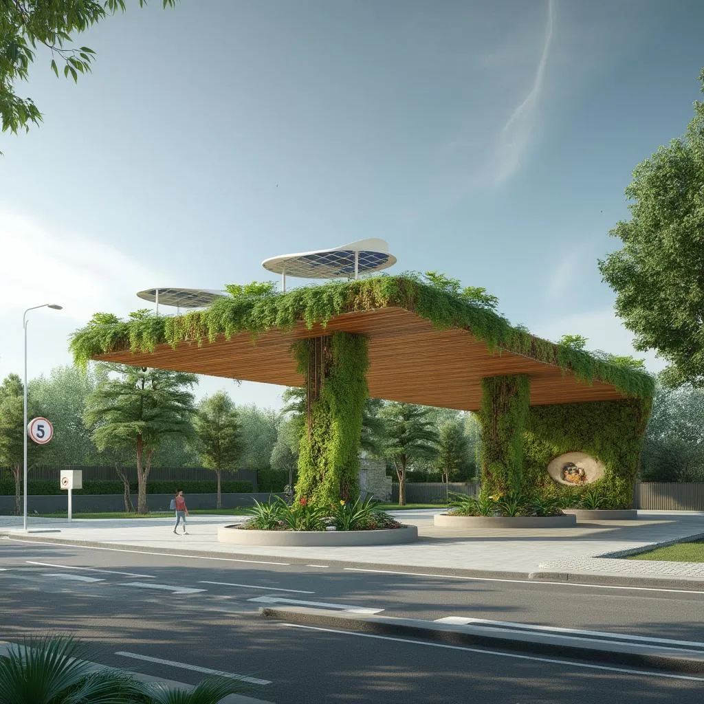 Estación YPF sustentable con paneles solares